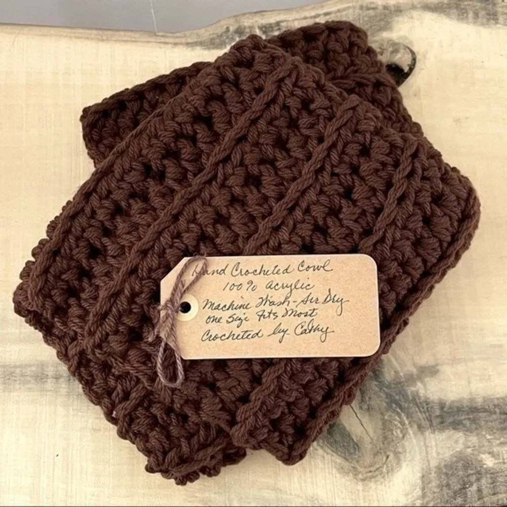 $49 SALE Handmade Infinity Crochet Chunky Knit Cowl Scarf Winter Men Women